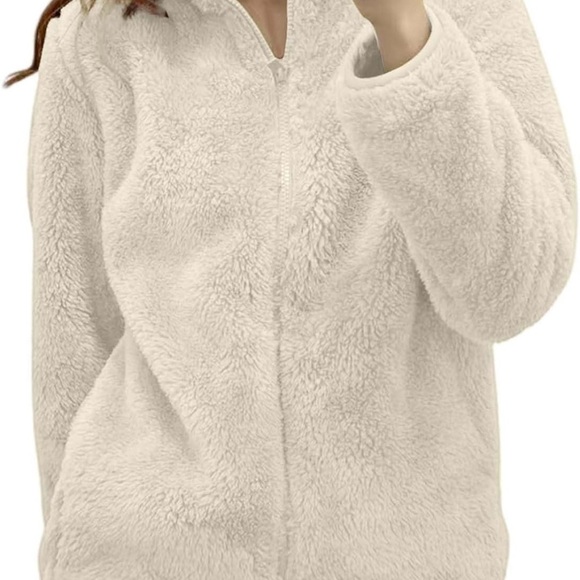 PINK Victoria's Secret Cream Fleece Jacket XS (c) - Picture 1 of 9